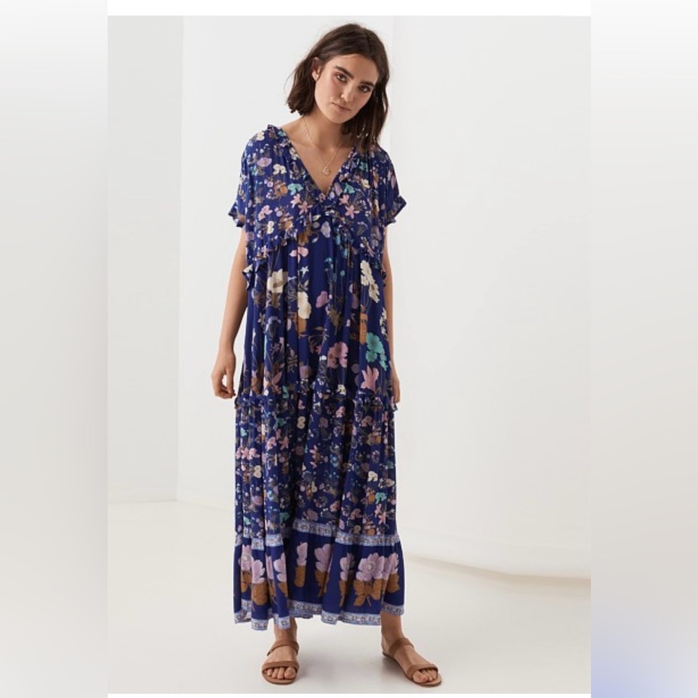 Spell & The Gypsy Collective Maxi Dress Wild Bloom Gown Floral Tiered Oversized